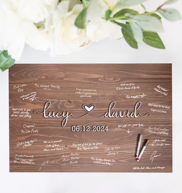 Wood Slab Guest Book for Wedding | Unique Guest Book Ideas